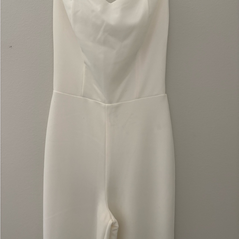 Lulu's Chic White Strapless Jumpsuit - Picture 3 of 7